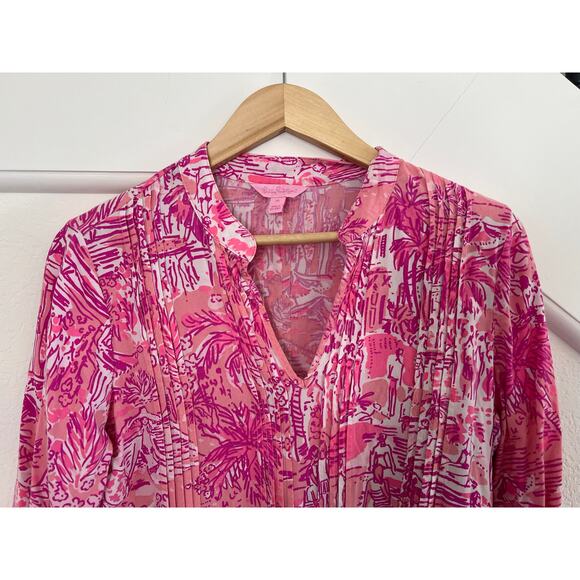 Lilly Pulitzer Sarasota Tunic in Paradise Rule Breakers Women's Size Medium - Picture 4 of 16